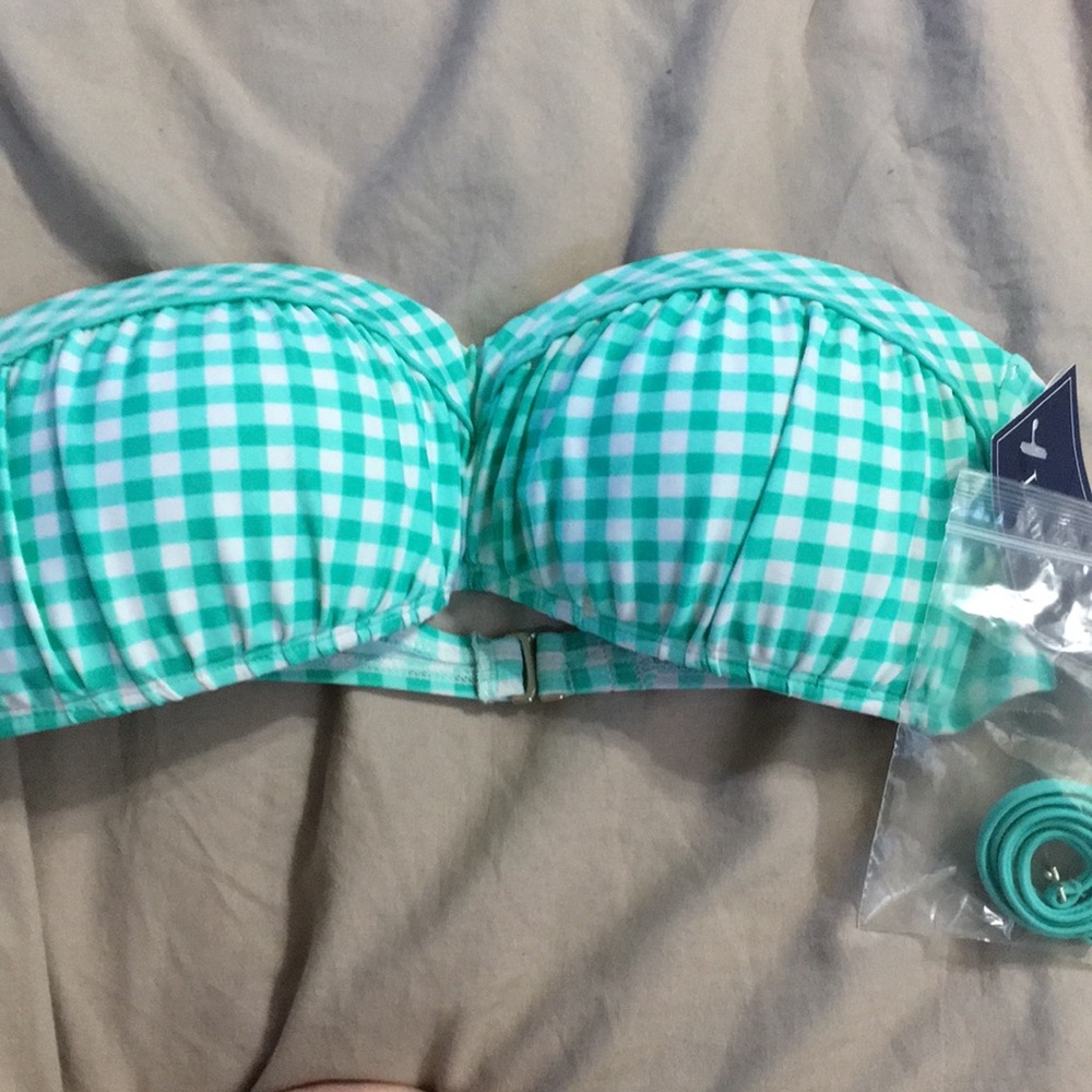 Lauren James checkered swimsuit top